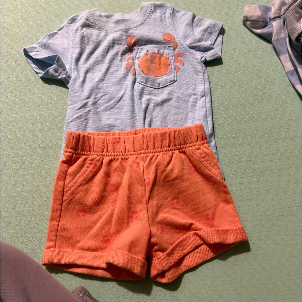 Carter's Blue and Orange Kids Matching Set